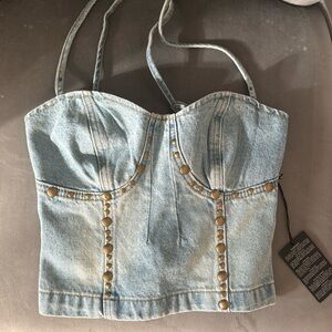 Forever 21 Denim Crop Top